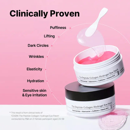 The Peptide Collagen Hydrogel Eye Patch (60 patches) | DEPUFFS UNDER-EYE BAGS IN JUST 10 MINUTES