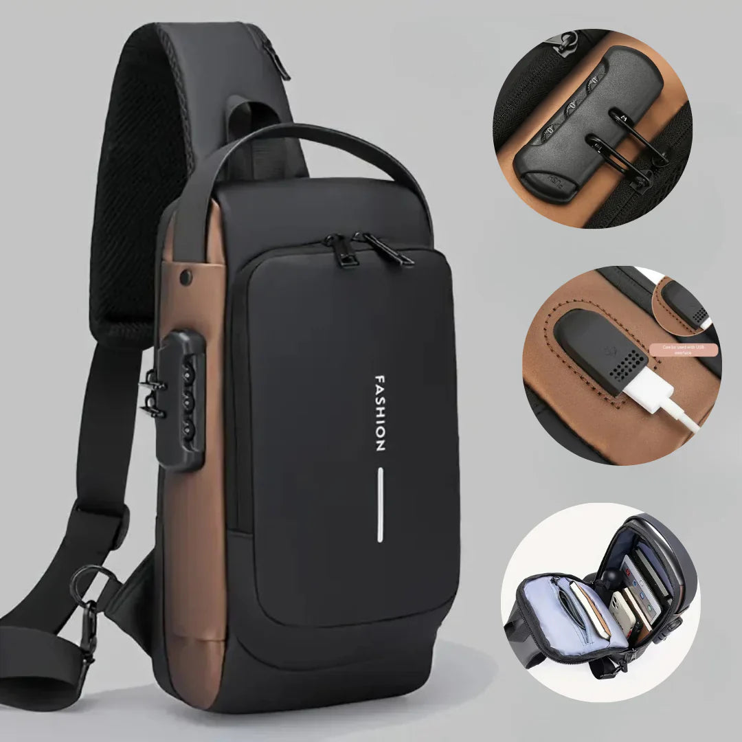 USB Charging Anti-theft Waterproof Shoulder Bag