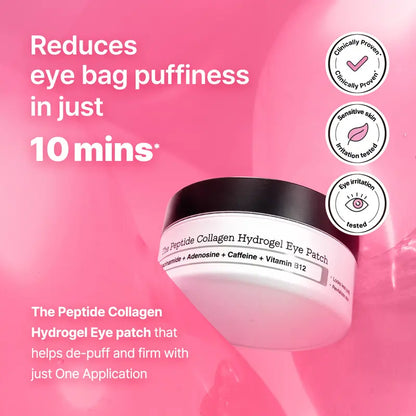 The Peptide Collagen Hydrogel Eye Patch (60 patches) | DEPUFFS UNDER-EYE BAGS IN JUST 10 MINUTES